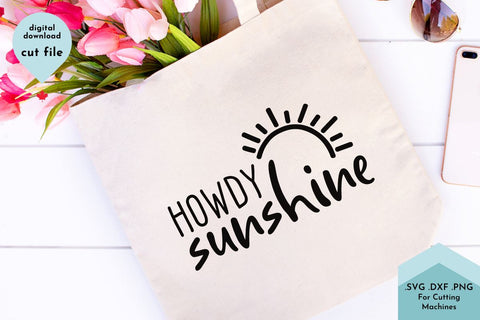 Howdy Sunshine - Summer Decor SVG SVG Lettershapes 
