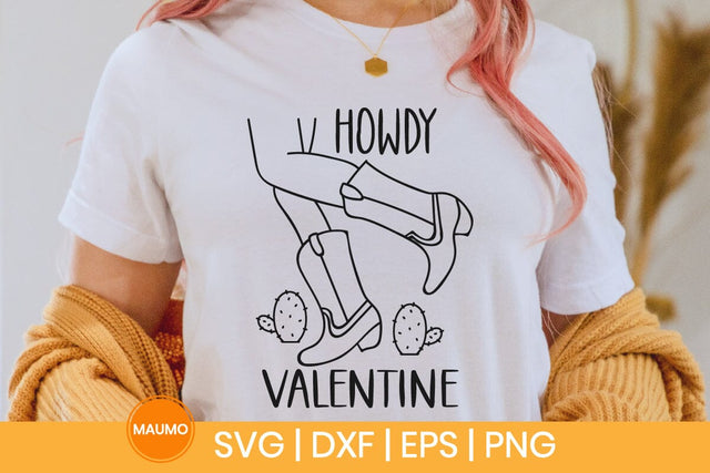 Howdy valentine cowgirl svg quote SVG Maumo Designs 