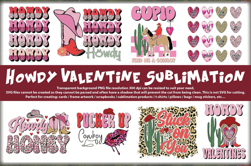 Howdy Valentine Sublimation Bundle Sublimation Jagonath Roy 