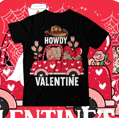 Howdy Valentine SVG Cut File Howdy Valentine Sublimation PNG SVG BlackCatsMedia 