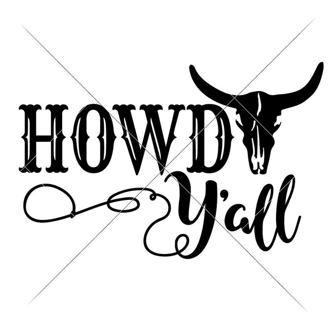 Howdy Y'all - Farmhouse SVG Chameleon Cuttables 