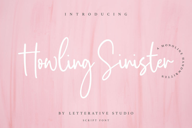 Howling Sinister Monoline Handwritten Font Font Letterative 