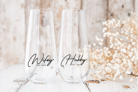 Hubby and Wifey SVG | PNG | EPS | DXF SVG Partypantaloons 