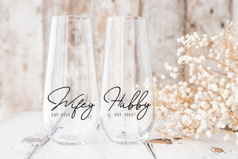 Hubby and Wifey SVG | PNG | EPS | DXF SVG Partypantaloons 