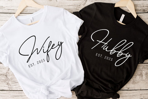 Hubby and Wifey SVG | PNG | EPS | DXF SVG Partypantaloons 