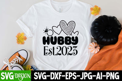 Hubby Est.2023 SVG Cut File,Wedding Svg Bundle, Wedding svg, Bride Svg, Wedding Saying, Wedding Sign, Groom Svg, Wedding Quote, Rustic Wedding, Bride Groom Svg, Svg,Png SVG BlackCatsMedia 
