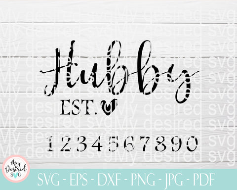 Hubby wifey shirts, customize your year, Couple T-Shirt Wifey and Hubby Est Date, Couple Tees, Hubby svg, Wifey svg, Engagement Gift, dxf SVG MyDesiredSVG 