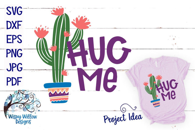 Hug Me Cactus SVG SVG Wispy Willow Designs 