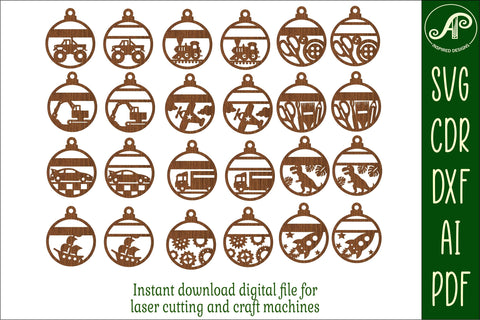 HUGE bundle Christmas Ornament templates SVG SVG APInspireddesigns 