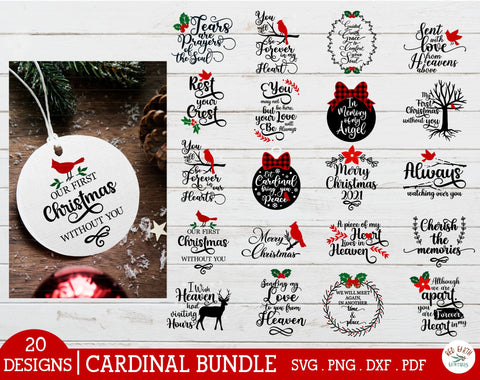 HUGE Cardinal bird quotes bundle,christmas bauble decal svg SVG Redearth and gumtrees 