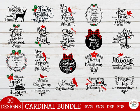 HUGE Cardinal bird quotes bundle,christmas bauble decal svg SVG Redearth and gumtrees 