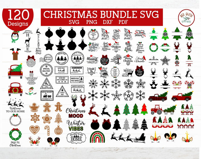 HUGE Christmas bundle SVG,gnome,santa mail,bauble,cardinal SVG Redearth and gumtrees 