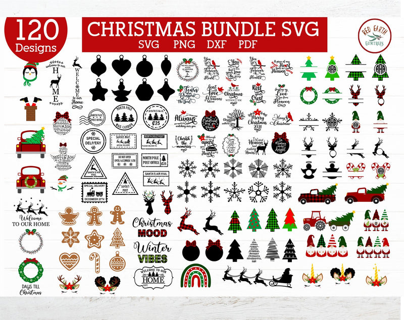 HUGE Christmas bundle SVG,gnome,santa mail,bauble,cardinal SVG Redearth and gumtrees 