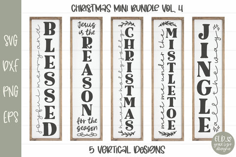 Huge Christmas Porch Sign Bundle | Christmas SVG Bundle | Porch Leaner Bundle | Vertical Christmas SVGs SVG Grace Lynn Designs 