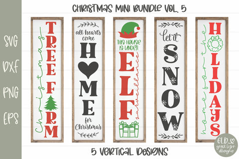 Huge Christmas Porch Sign Bundle | Christmas SVG Bundle | Porch Leaner Bundle | Vertical Christmas SVGs SVG Grace Lynn Designs 