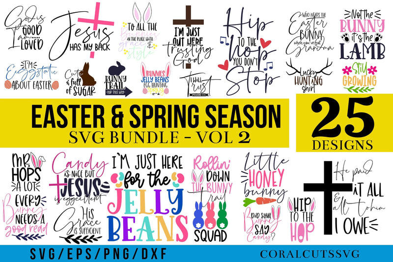 HUGE Easter & Spring Season Bundle SVG CoralCutsSVG 
