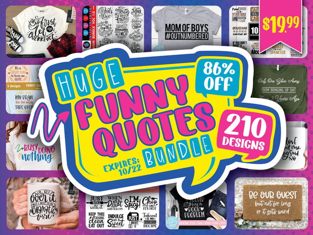Huge Funny Quotes Bundle Bundle So Fontsy Design Shop 