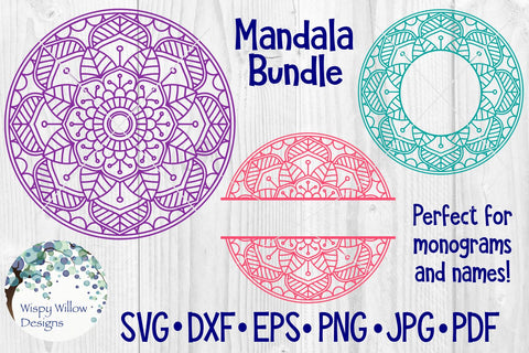 Huge Mandala Bundle | 36 Mandala SVGs SVG Wispy Willow Designs 