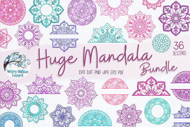 Huge Mandala Bundle | 36 Mandala SVGs SVG Wispy Willow Designs 