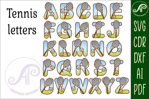 HUGE sport ball name letters set. 182 x 2 layer letters. SVG APInspireddesigns 