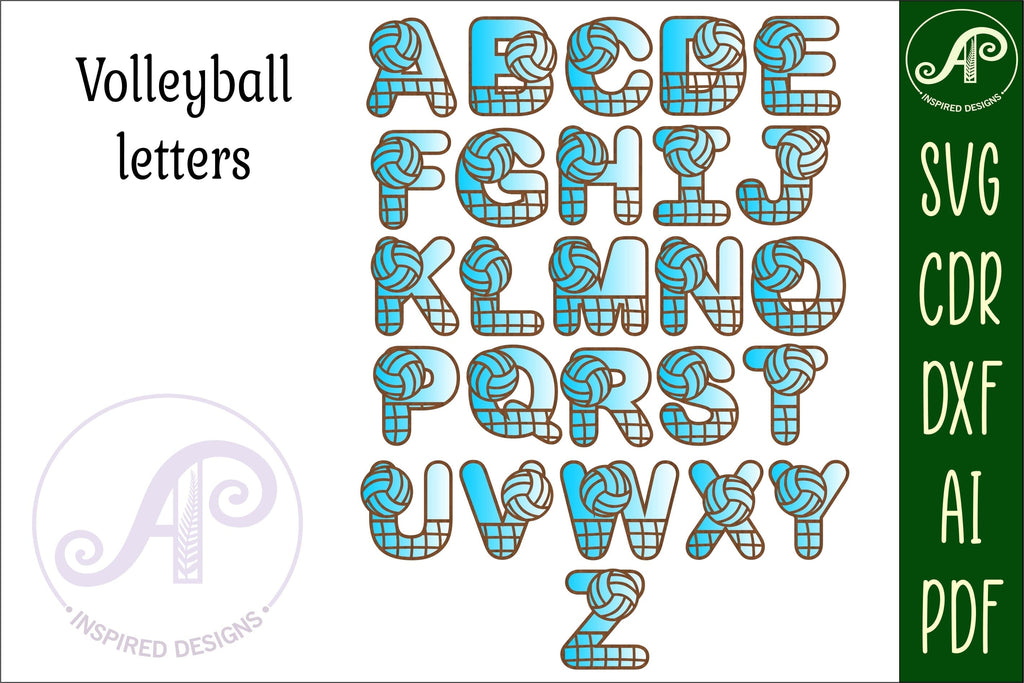 Visual Ball Letters HUGE sport ball name letters set. 182 x 2 layer letters. - So Fontsy