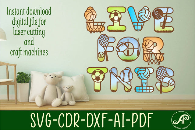 HUGE sport ball name letters set. 182 x 2 layer letters. SVG APInspireddesigns 