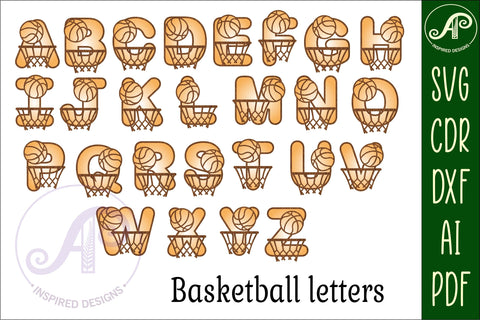 HUGE sport ball name letters set. 182 x 2 layer letters. SVG APInspireddesigns 