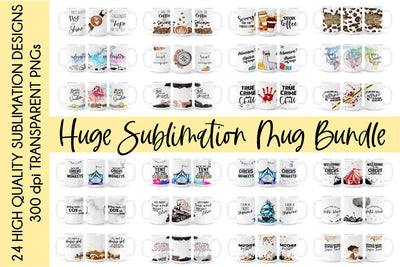 Huge Sublimation Mug Bundle | Sublimation Designs For 15oz Mug Sublimation DIYxe Designs 