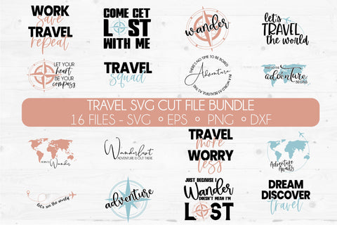 Huge Travel SVG Cut File Bundle SVG DIYxe Designs 