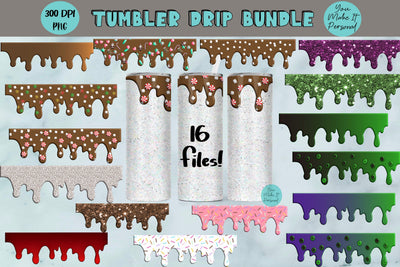 Huge Tumbler Drip Bundle! Halloween, Christmas and More! Sublimation You Make It Personal 