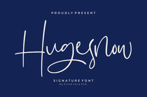 Hugesnow – Signature Font Font Good Java 