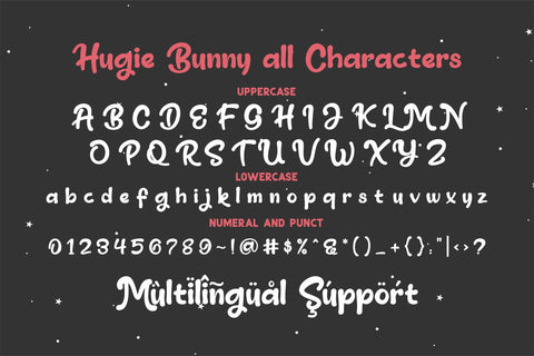 Hugie Bunny - Funny Bold Font awan senja 