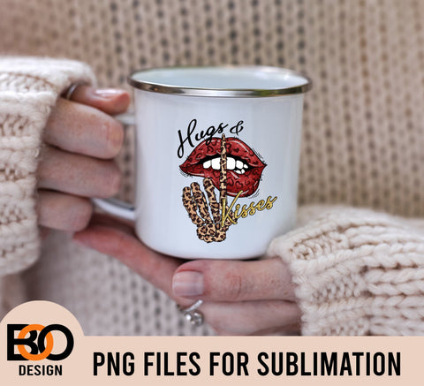 Hugs and Kisses Lips Skeleton Hand, Be Mine Valentine PNG Sublimation Sublimation BOO-design 
