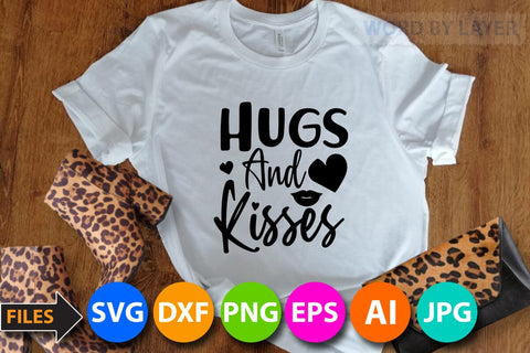hugs and kisses SVG Cut File SVG BlackCatsMedia 