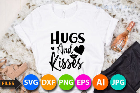 hugs and kisses SVG Cut File SVG BlackCatsMedia 