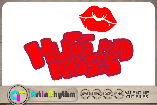 Hugs and kisses SVG / Valentines SVG SVG Artinrhythm shop 