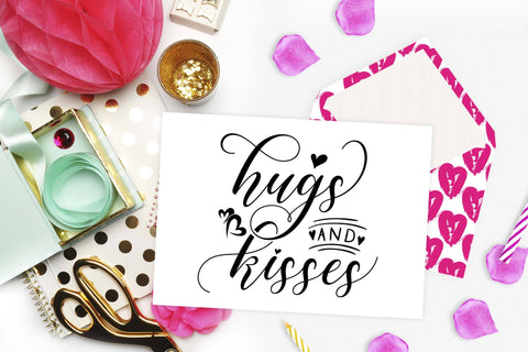 Hugs and kisses | Valentine's day cut file SVG TheBlackCatPrints 