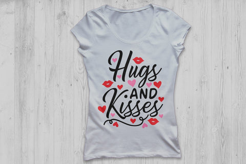 Hugs And Kisses| Valentines Day Saying SVG Cutting Files SVG CosmosFineArt 