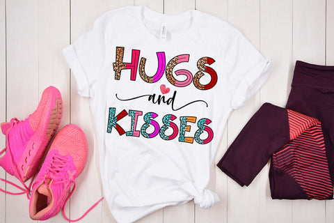 Hugs and Kisses Valentines Day Sublimation Sublimation So Fontsy Design Shop 