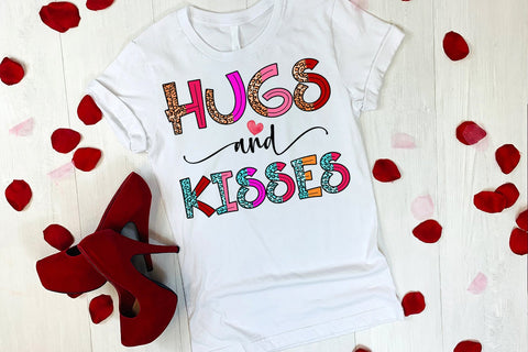 Hugs and Kisses Valentines Day Sublimation Sublimation So Fontsy Design Shop 