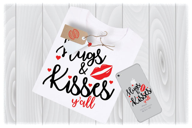 Hugs and Kisses Y'all SVG Files for Cricut Designs | Valentines Day SVG SVG My Sew Cute Boutique 