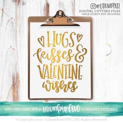 Hugs Kisses and Valentine Wishes SVG Lilium Pixel SVG 