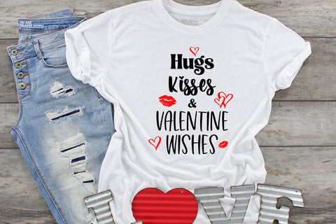 Hugs Kisses and Valentine Wishes SVG SVG B Renee Design 
