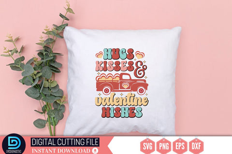 Hugs kisses and valentine wishes SVG SVG DESIGNISTIC 