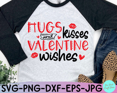 Hugs Kisses and Valentine Wishes SVG - Valentine's Day SVG SVG She Shed Craft Store 