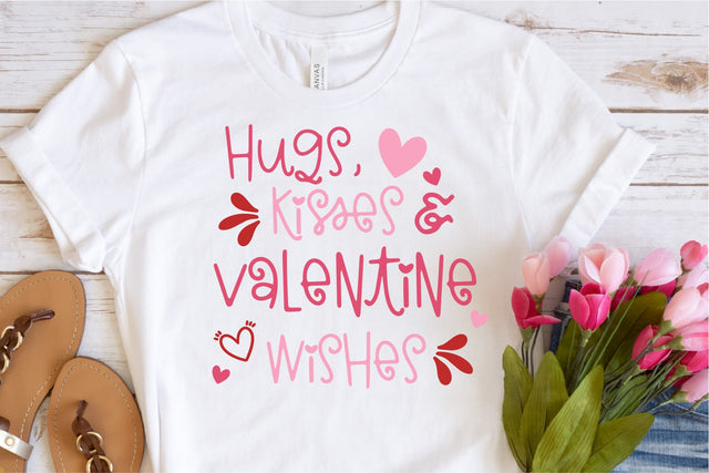 Hugs Kisses And Valentine Wishes SVG-Valentine's SVG SVG Linden Valley Designs 