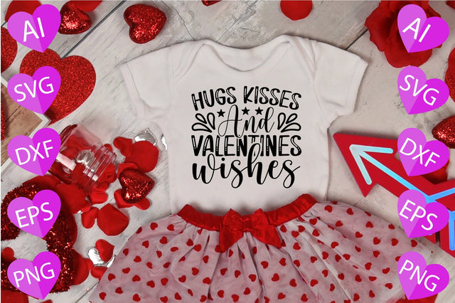 Hugs Kisses and Valentines Wishes SVG CraftlabSvg29 
