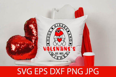 Hugs Kisses And Valentine's Wishes SVG Free For Commercial Use SVG Sintegra 