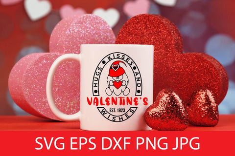 Hugs Kisses And Valentine's Wishes SVG Free For Commercial Use SVG Sintegra 