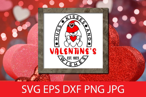 Hugs Kisses And Valentine's Wishes SVG Free For Commercial Use SVG Sintegra 